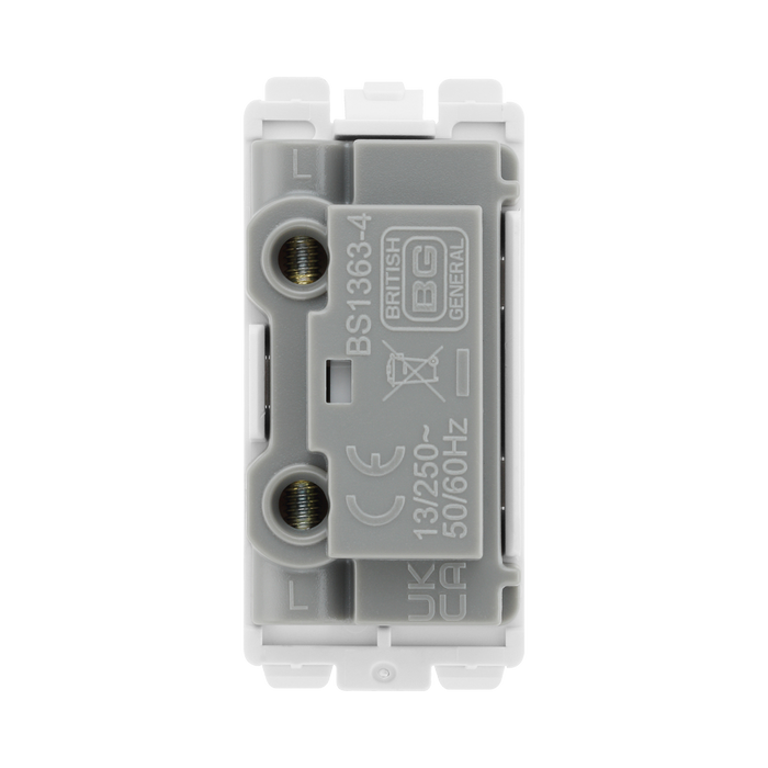 BG Evolve White 13 Amp Fuse Carrier Grid Module RPCDWFUSE – product view 3