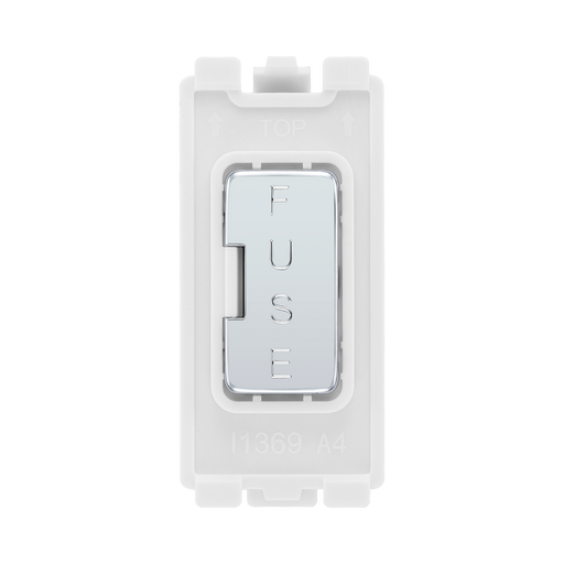 BG Polished Chrome Grid 13 Amp Fuse Carrier RPCFUSE – product view 1