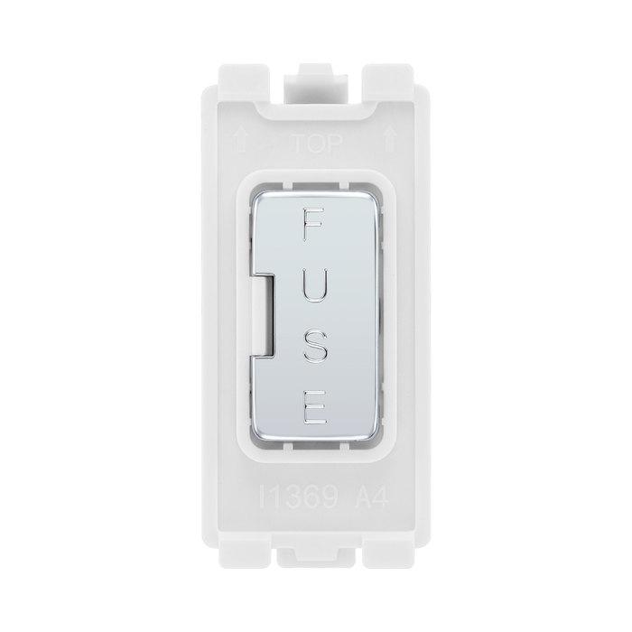 BG Polished Chrome Grid 13 Amp Fuse Carrier RPCFUSE – product view 1