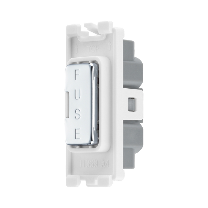 BG Polished Chrome Grid 13 Amp Fuse Carrier RPCFUSE – product view 2