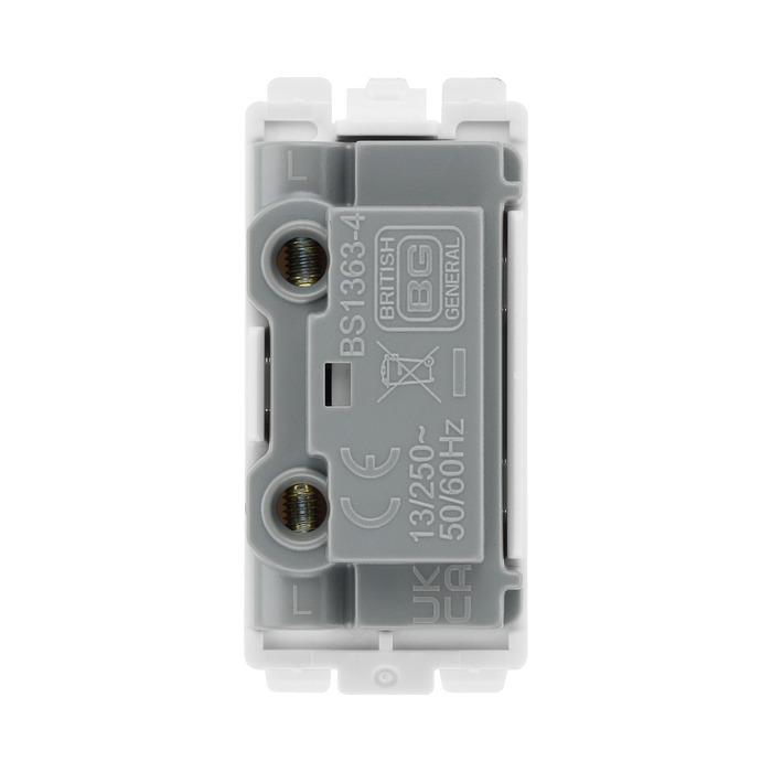BG Polished Chrome Grid 13 Amp Fuse Carrier RPCFUSE – product view 3