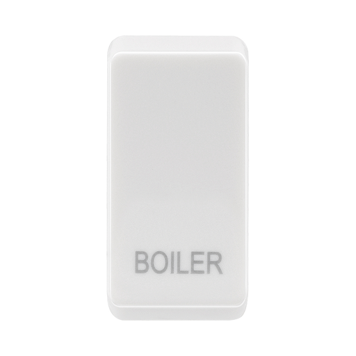 BG white moulded boiler grid rocker cap front view