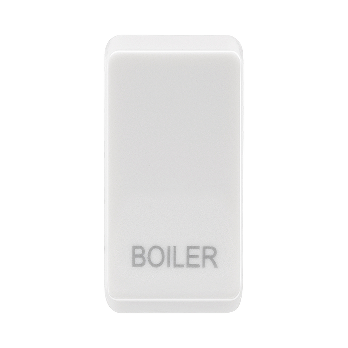 BG white moulded boiler grid rocker cap front view