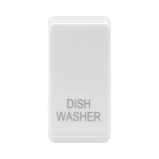 BG white moulded dish washer grid rocker cap front view