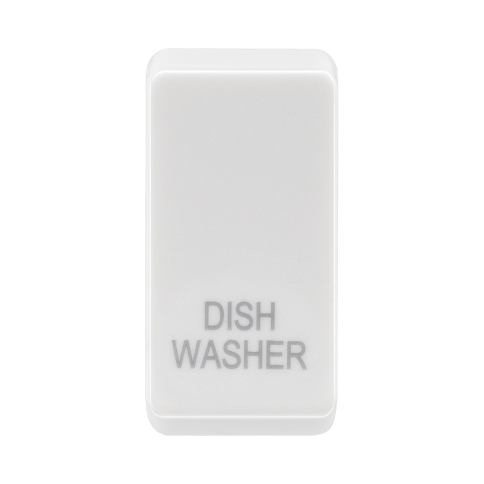 BG white moulded dish washer grid rocker cap front view