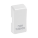 BG White Moulded PVC Engraved Dishwasher Grid Rocker Cap RRDWW Available from RS Electrical Supplies