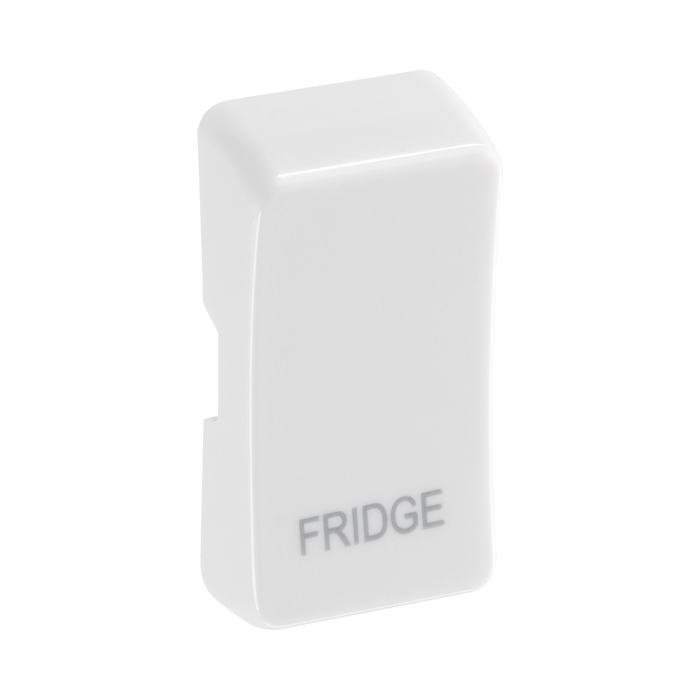 BG White Moulded PVC Engraved Fridge Grid Rocker Cap RRFDW Available from RS Electrical Supplies