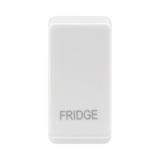 BG white moulded fridge grid rocker cap front view