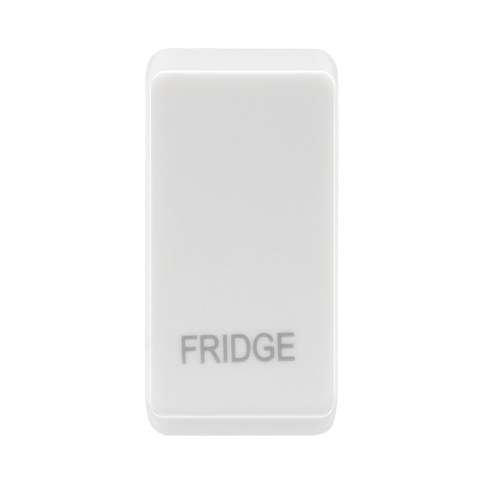 BG white moulded fridge grid rocker cap front view