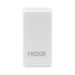 BG white moulded fridge grid rocker cap front view