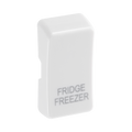 BG White Moulded PVC Engraved Fridge Freezer Grid Rocker Cap RRFFW Available from RS Electrical Supplies