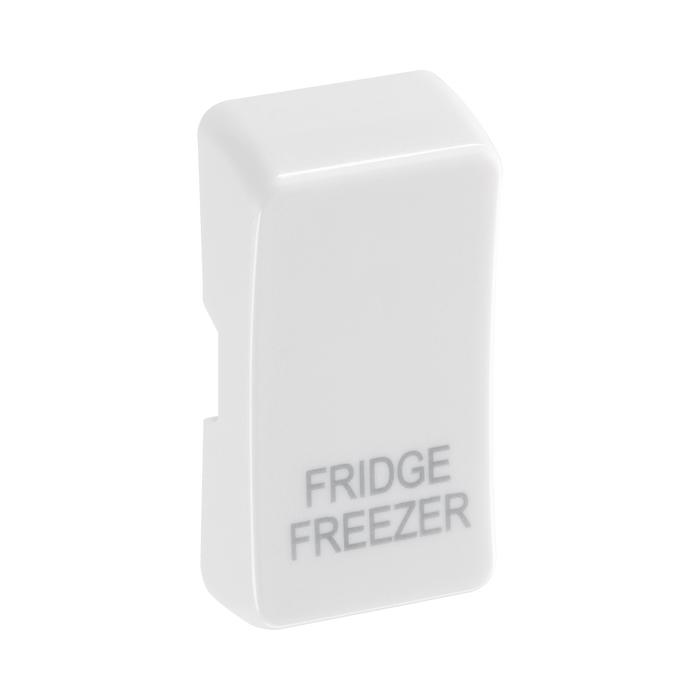 BG White Moulded PVC Engraved Fridge Freezer Grid Rocker Cap RRFFW Available from RS Electrical Supplies