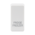 BG white moulded fridge freezer grid rocker cap front view