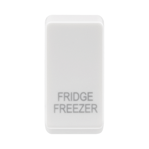 BG white moulded fridge freezer grid rocker cap front view