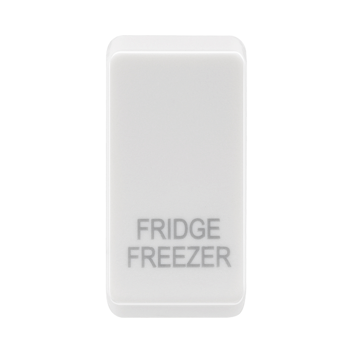 BG white moulded fridge freezer grid rocker cap front view