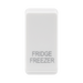 BG white moulded fridge freezer grid rocker cap front view
