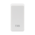 BG white moulded fan grid rocker cap front view