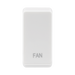 BG white moulded fan grid rocker cap front view