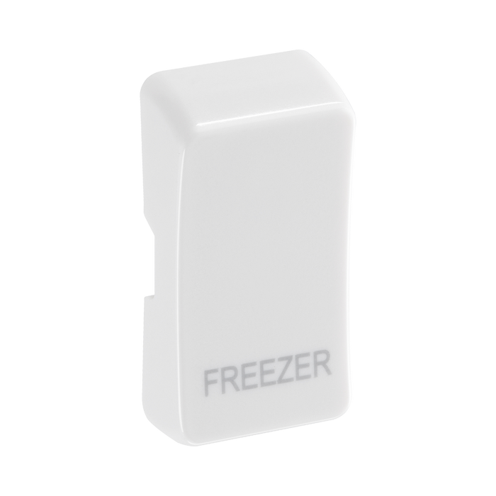 BG White Moulded PVC Engraved Freezer Grid Rocker Cap RRFZW Available from RS Electrical Supplies