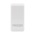 BG white moulded freezer grid rocker cap front view