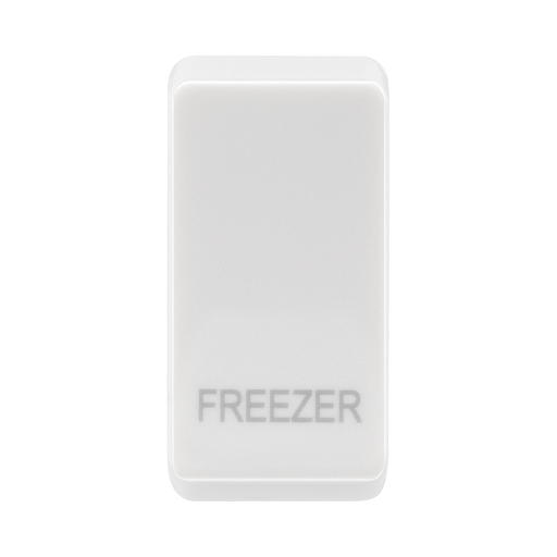 BG white moulded freezer grid rocker cap front view