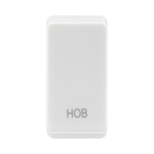 BG white moulded hob grid rocker cap front view