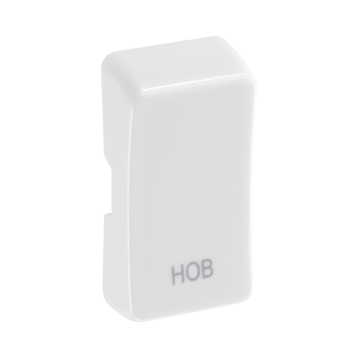BG White Moulded PVC Engraved Hob Grid Rocker Cap RRHBW Available from RS Electrical Supplies