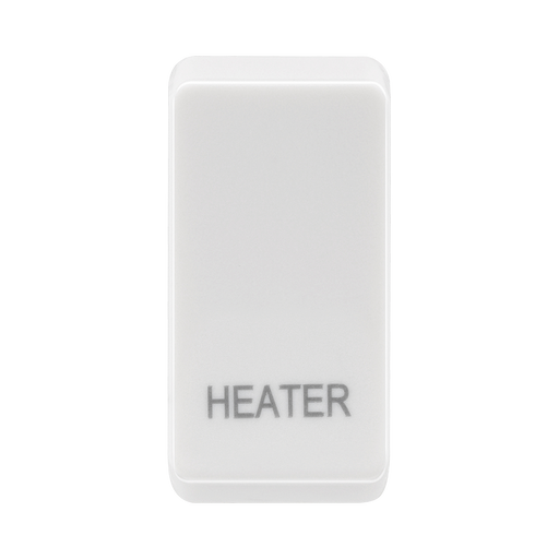 BG white moulded heater grid rocker cap front view