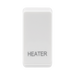 BG white moulded heater grid rocker cap front view