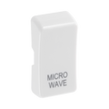BG White Moulded PVC Engraved Microwave Grid Rocker Cap RRMWW Available from RS Electrical Supplies