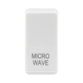 BG white moulded microwave grid rocker cap front view