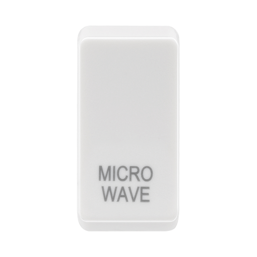 BG white moulded microwave grid rocker cap front view