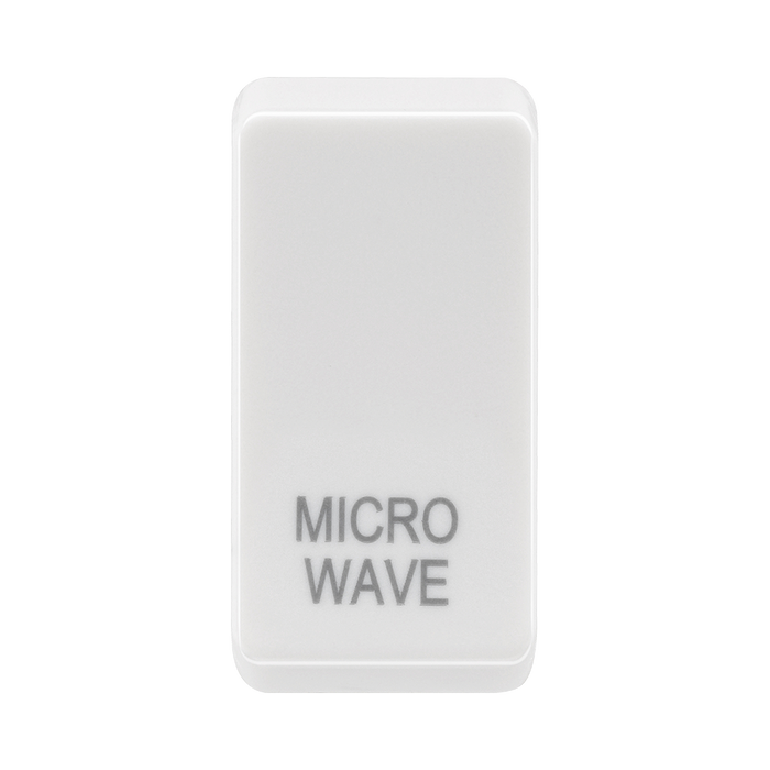 BG white moulded microwave grid rocker cap front view