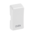 BG White Moulded PVC Engraved Oven Grid Rocker Cap RROVW Available from RS Electrical Supplies