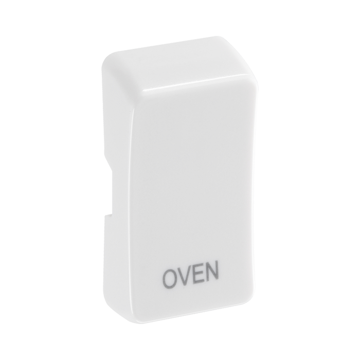 BG White Moulded PVC Engraved Oven Grid Rocker Cap RROVW Available from RS Electrical Supplies