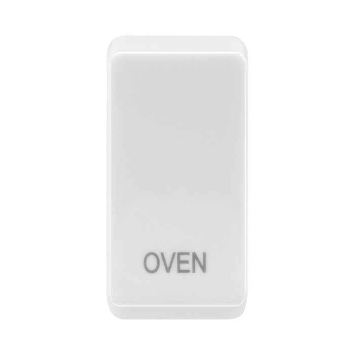 BG white moulded oven grid rocker cap front view
