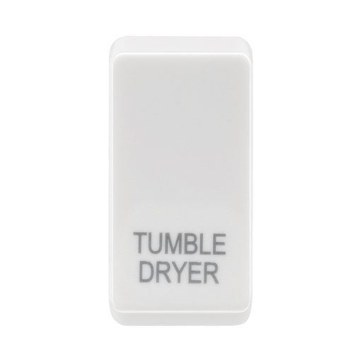 BG white moulded tumble dryer grid rocker cap front view