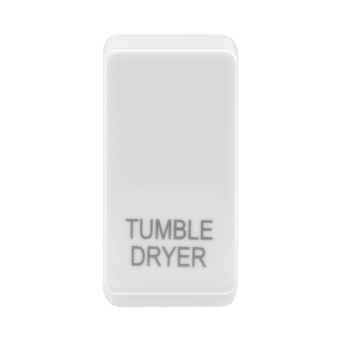 BG white moulded tumble dryer grid rocker cap front view
