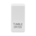 BG white moulded tumble dryer grid rocker cap front view