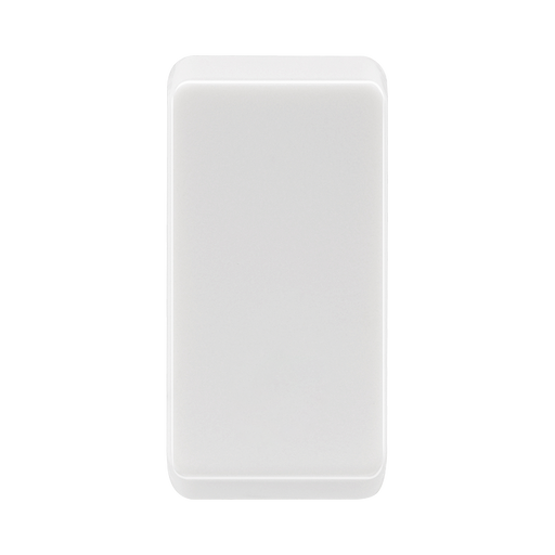 BG white moulded blank grid rocker cap front view