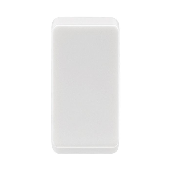 BG white moulded blank grid rocker cap front view