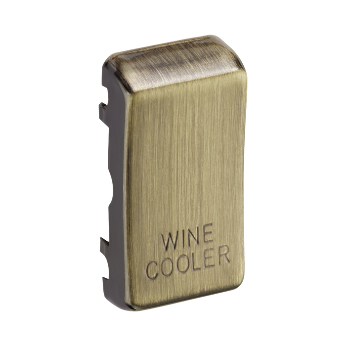 BG Grid Antique Brass Engraved 'Wine Cooler' Rocker RRWCAB – RRWCAB