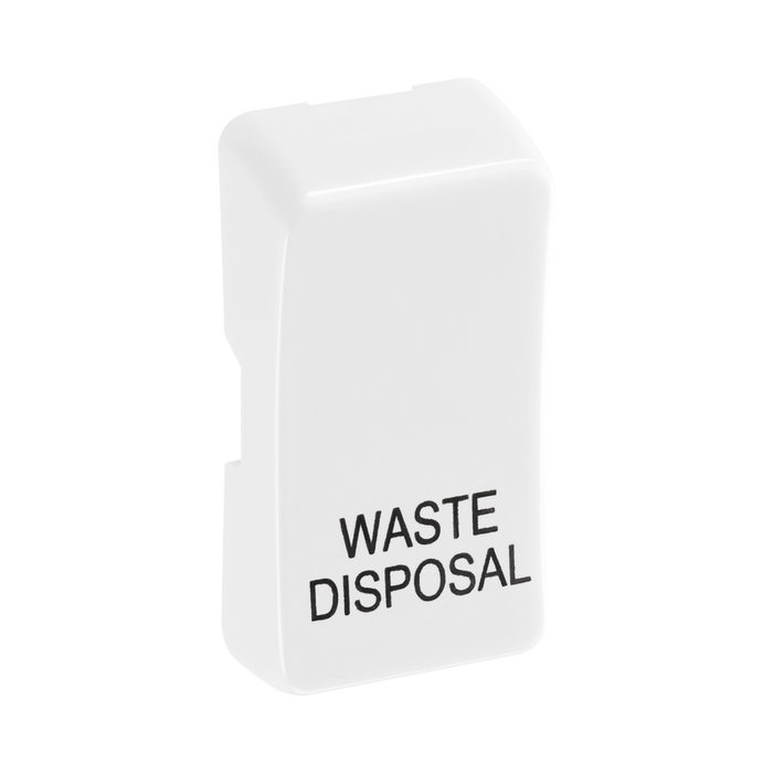 BG Evolve White Engraved Waste Disposal Grid Rocker RRWDISPCDW Available from RS Electrical Supplies