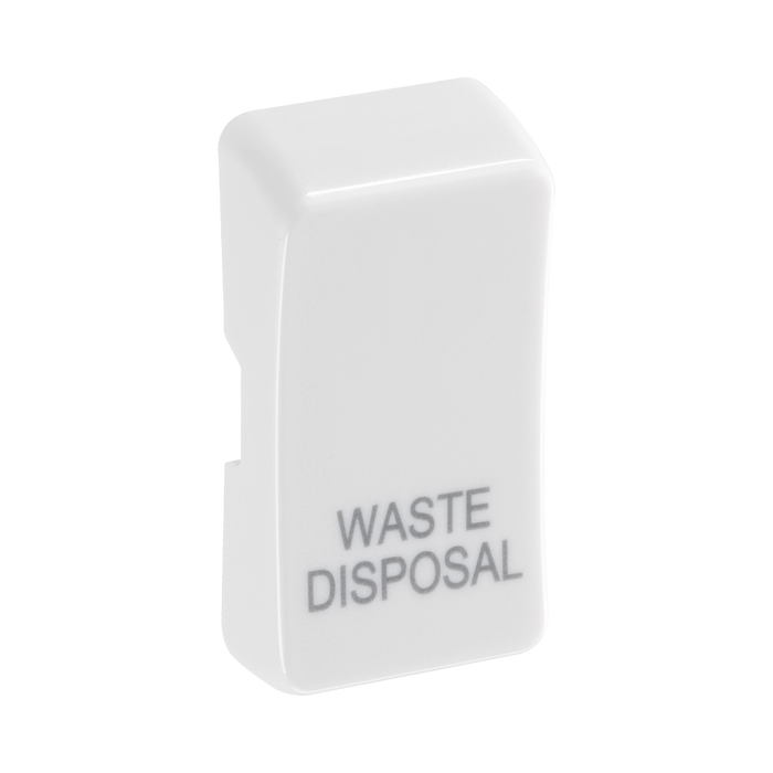 BG White Moulded PVC Engraved Waste Disposal Grid Rocker Cap RRWDISW Available from RS Electrical Supplies