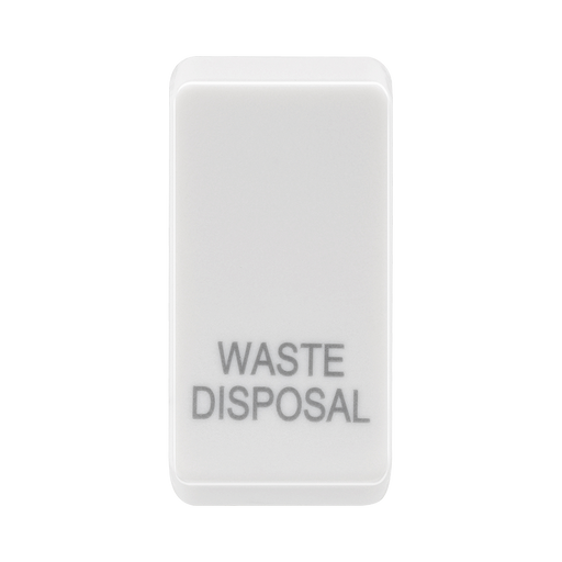 BG white moulded waste disposal grid rocker cap front view