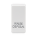 BG white moulded waste disposal grid rocker cap front view