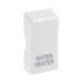 BG White Moulded PVC Engraved Water Heater Grid Rocker Cap RRWHW Available from RS Electrical Supplies