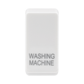 BG white moulded washing machine grid rocker cap front view