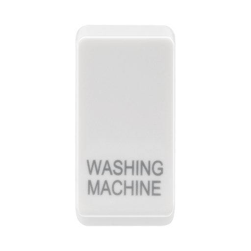 BG white moulded washing machine grid rocker cap front view