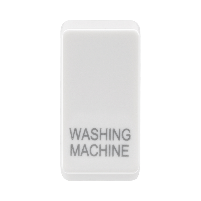 BG white moulded washing machine grid rocker cap front view